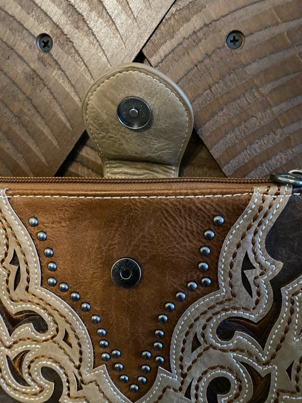 Montana West Western Crossbody Studs, Turquoise, Tooled - Picture 8 of 13